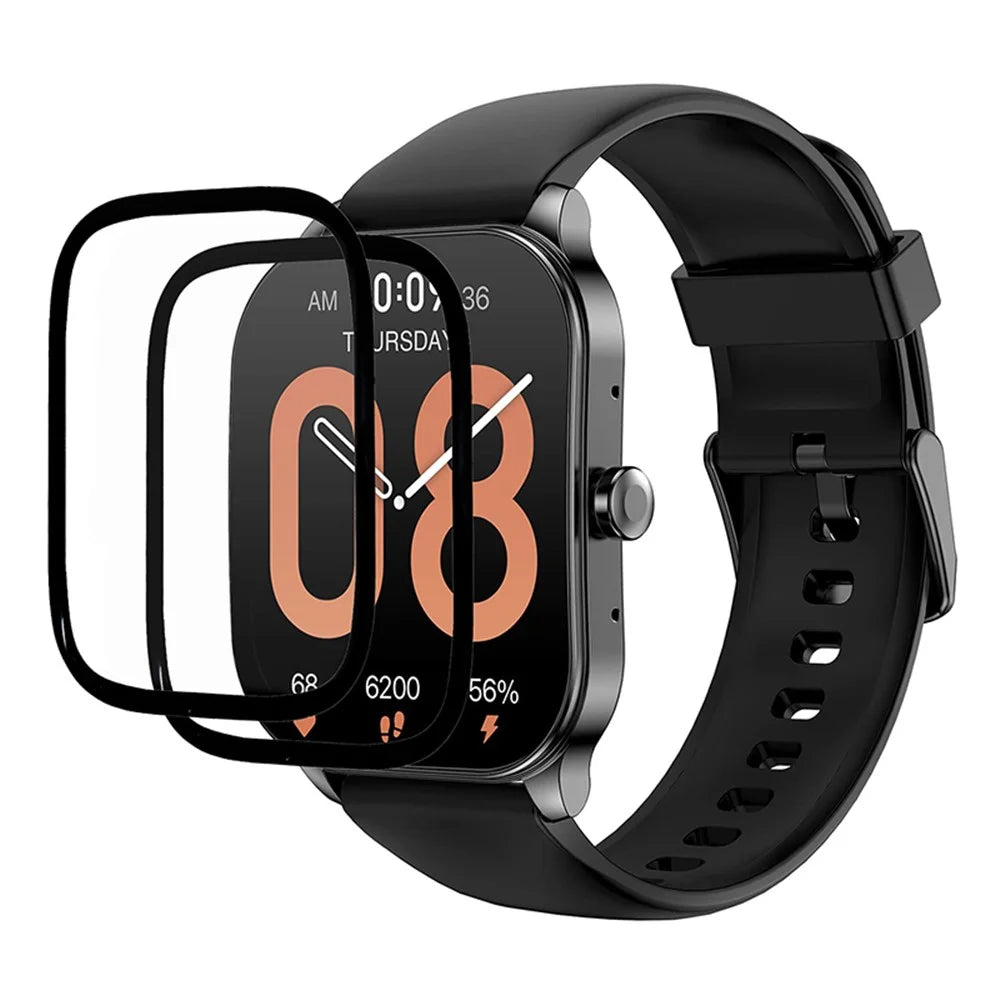2Pcs / Pack For Huami Amazfit Pop 3S Watch Screen Protector Soft PMMA HD Clear Anti-Scratch Film - 1