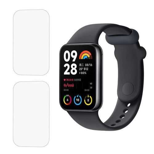 2Pcs Tempered Glass Screen Protector for Xiaomi Smart Band 8 Pro , Transparent 2.5D Arc Edge Anti-Scratch Film - 1