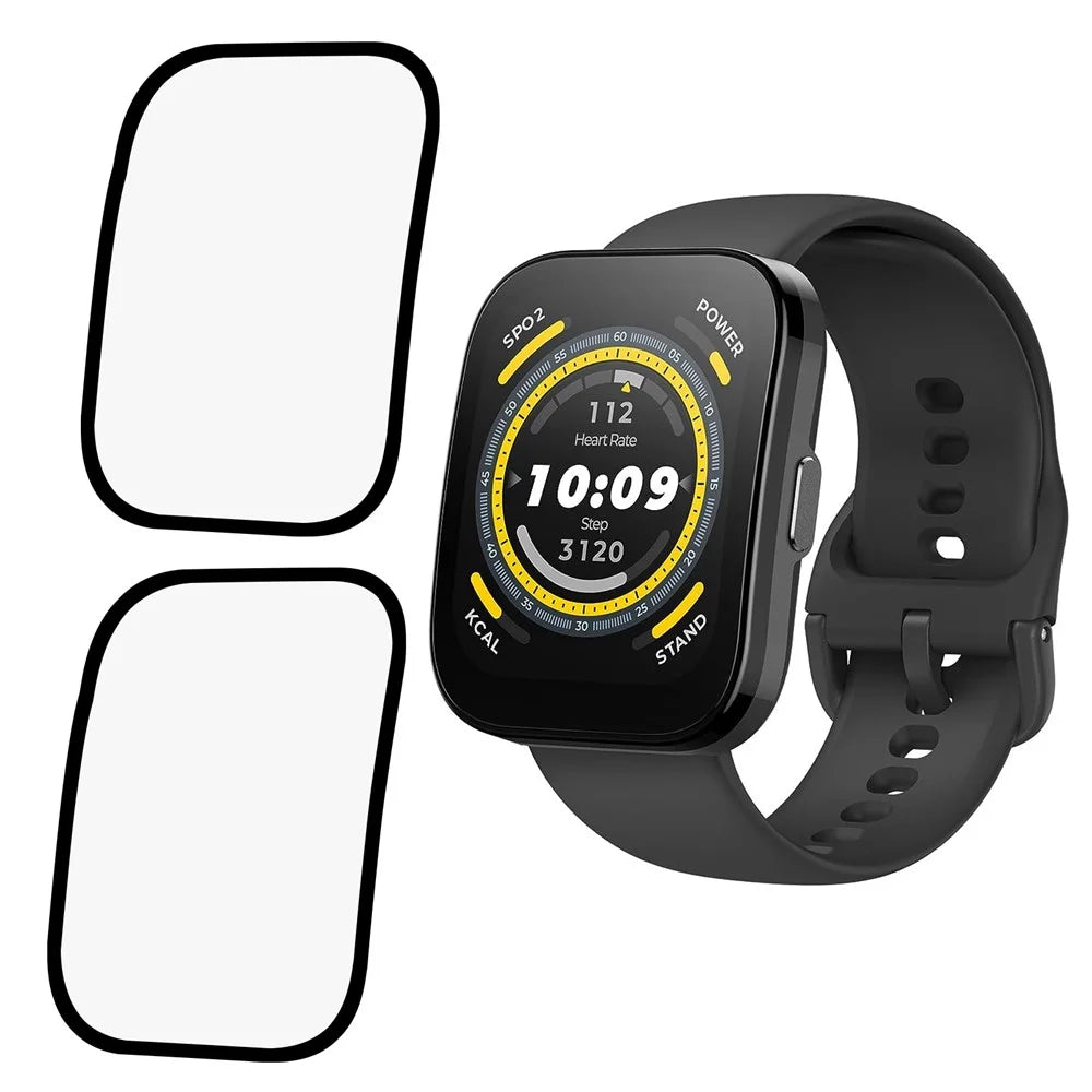 2Pcs / Pack PMMA Screen Protector for Huami Amazfit Bip 5 , Bubble-Free Clear Watch Screen Film Guard - 1
