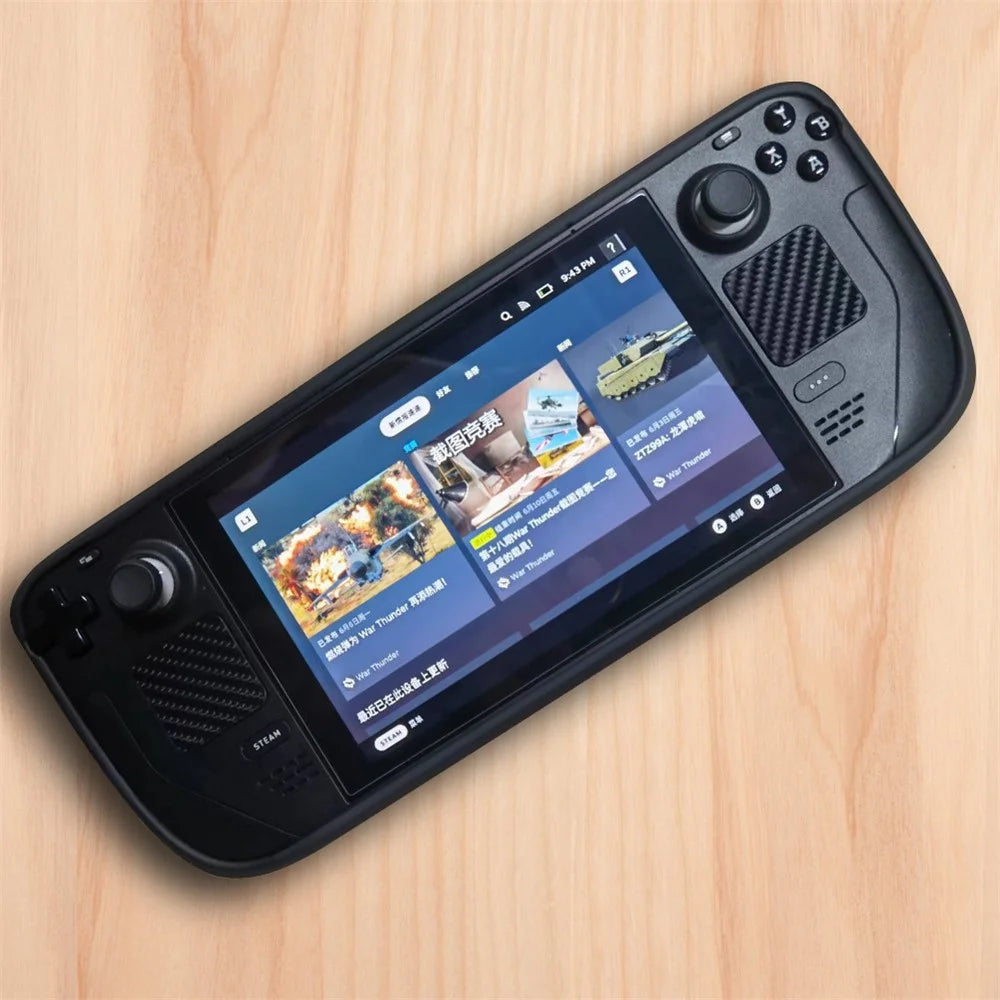 6Pcs / Set For Steam Deck Game Console Carbon Fiber Pattern PVC Decal Protective Sticker - 4