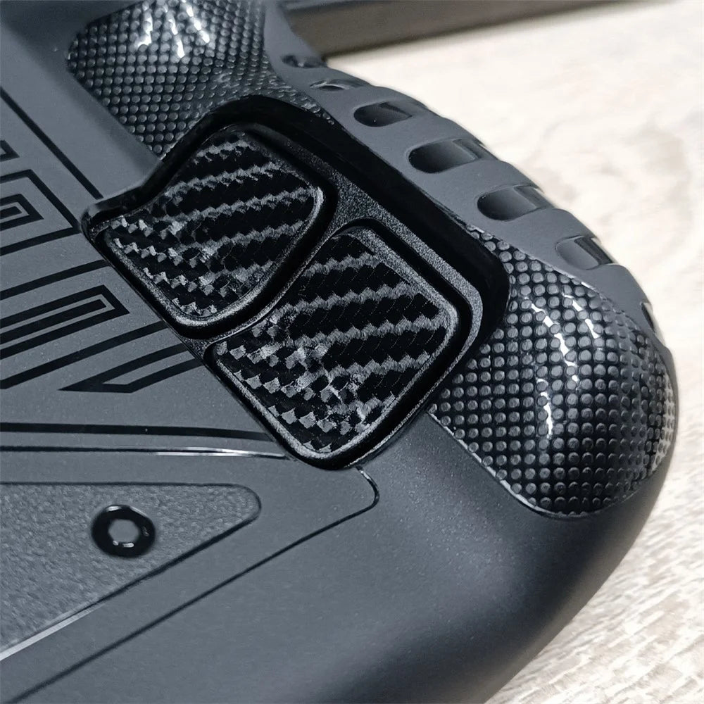 6Pcs / Set For Steam Deck Game Console Carbon Fiber Pattern PVC Decal Protective Sticker - 6