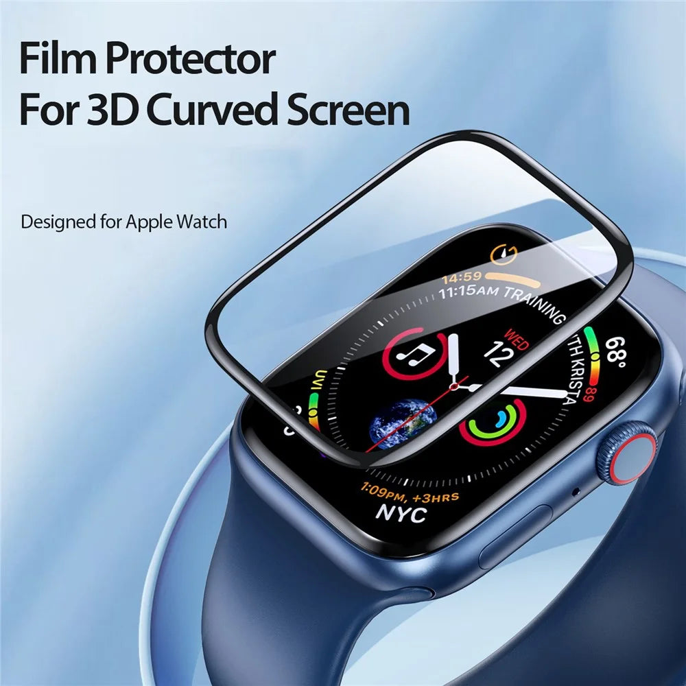 DUX DUCIS 2Pcs TPE+PMMA Film for Apple Watch SE3 / SE2 / SE1 / 6 / 5 / 4 44mm Transparent Watch Screen Protector - 4