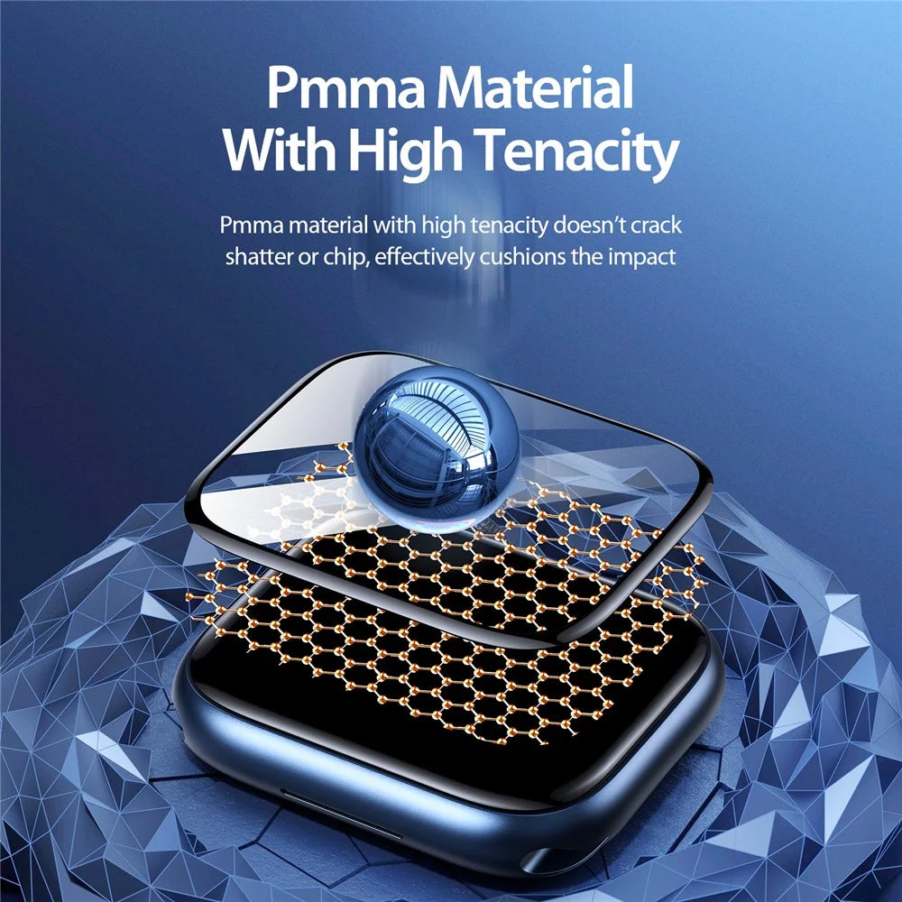DUX DUCIS 2Pcs Hydrogel Screen Protector for Apple Watch Series 9 8 7 45mm , TPE+PMMA Anti-Scratch 3D Curved Edge Watch Film - 5