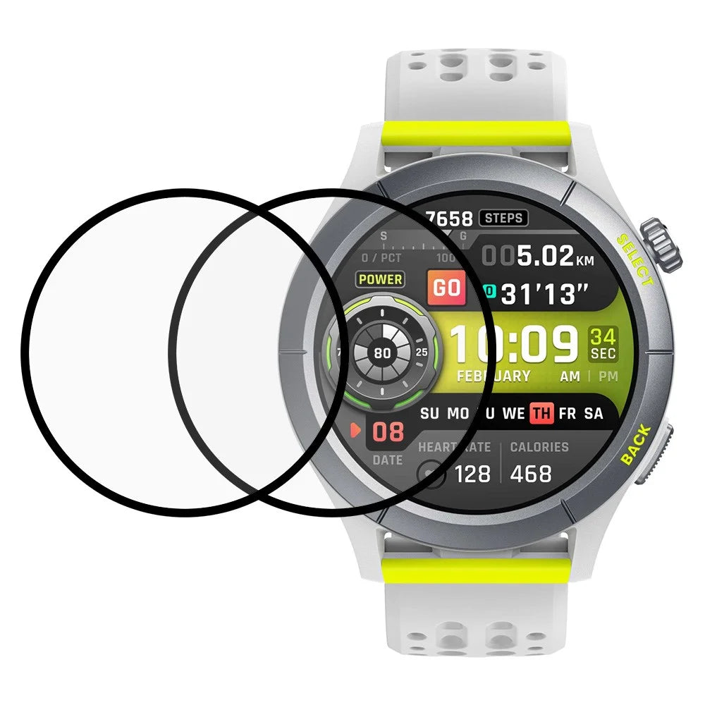 2Pcs / Pack For Huami Amazfit Cheetah Pro PMMA Screen Protector Ultra Clear Watch Protective Film - 1