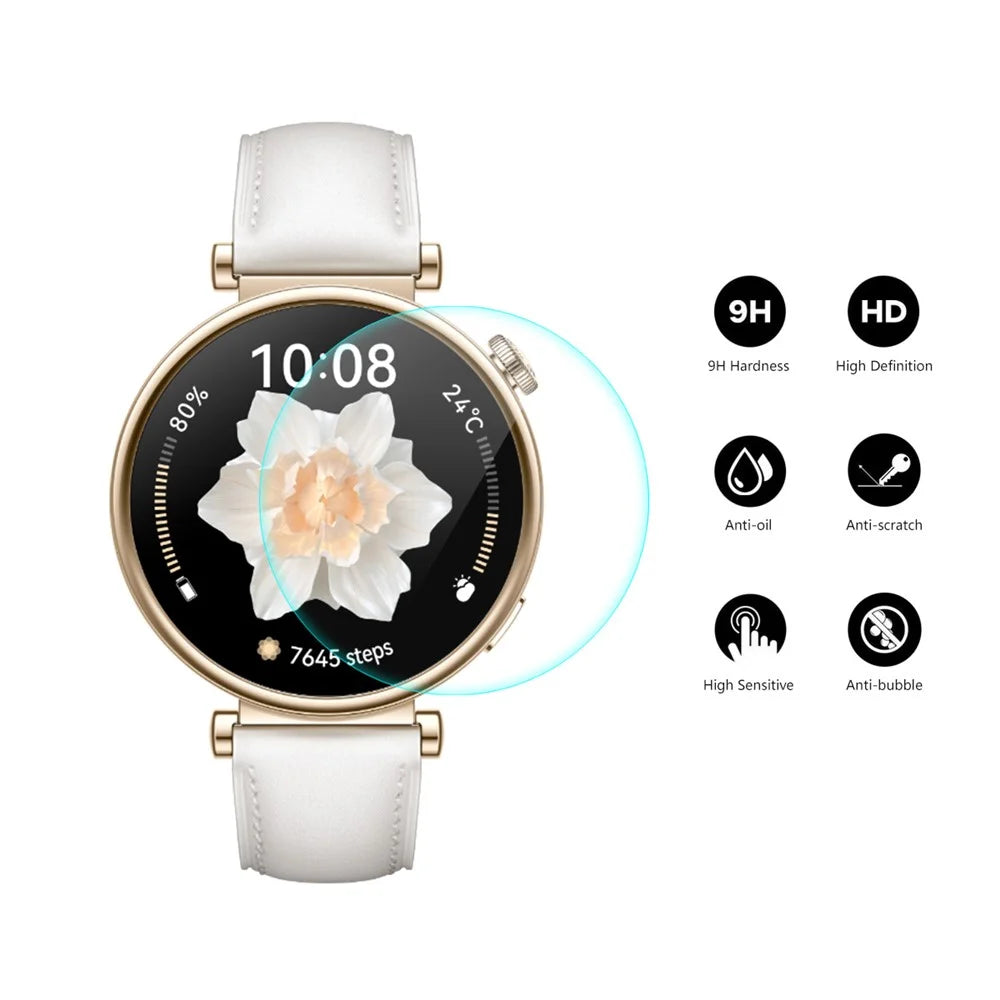 ENKAY HAT PRINCE 10Pcs for Huawei Watch GT 4 41mm Clear Screen Protector 0.2mm 9H High Aluminum-silicon Glass Smartwatch Film - 2