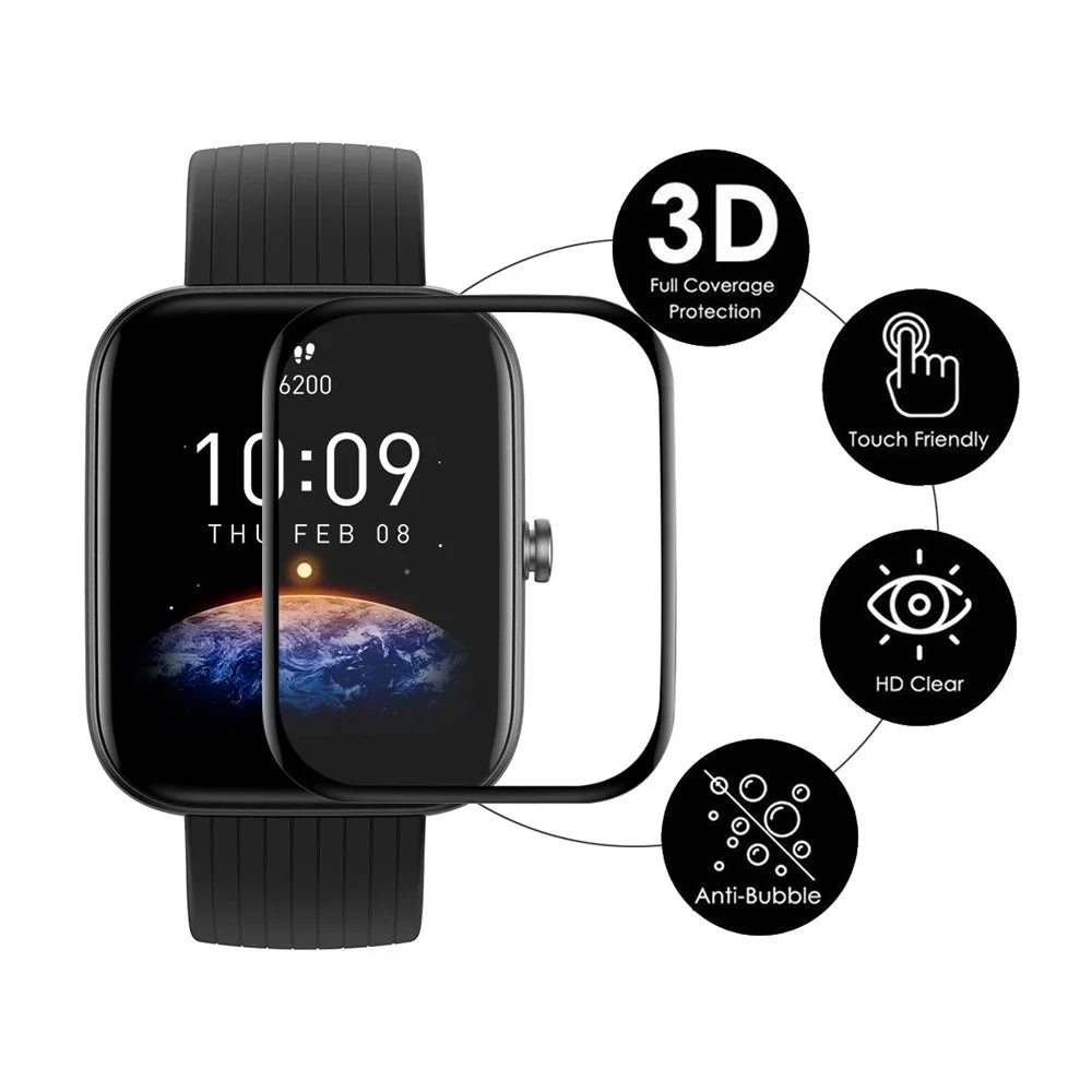 ENKAY HAT PRINCE 2Pcs For Huami Amazfit Bip 5 / Bip 5 Pro Screen Protector Full Cover 3D Curved Soft PC Edge + PMMA Scratchproof Film - 2