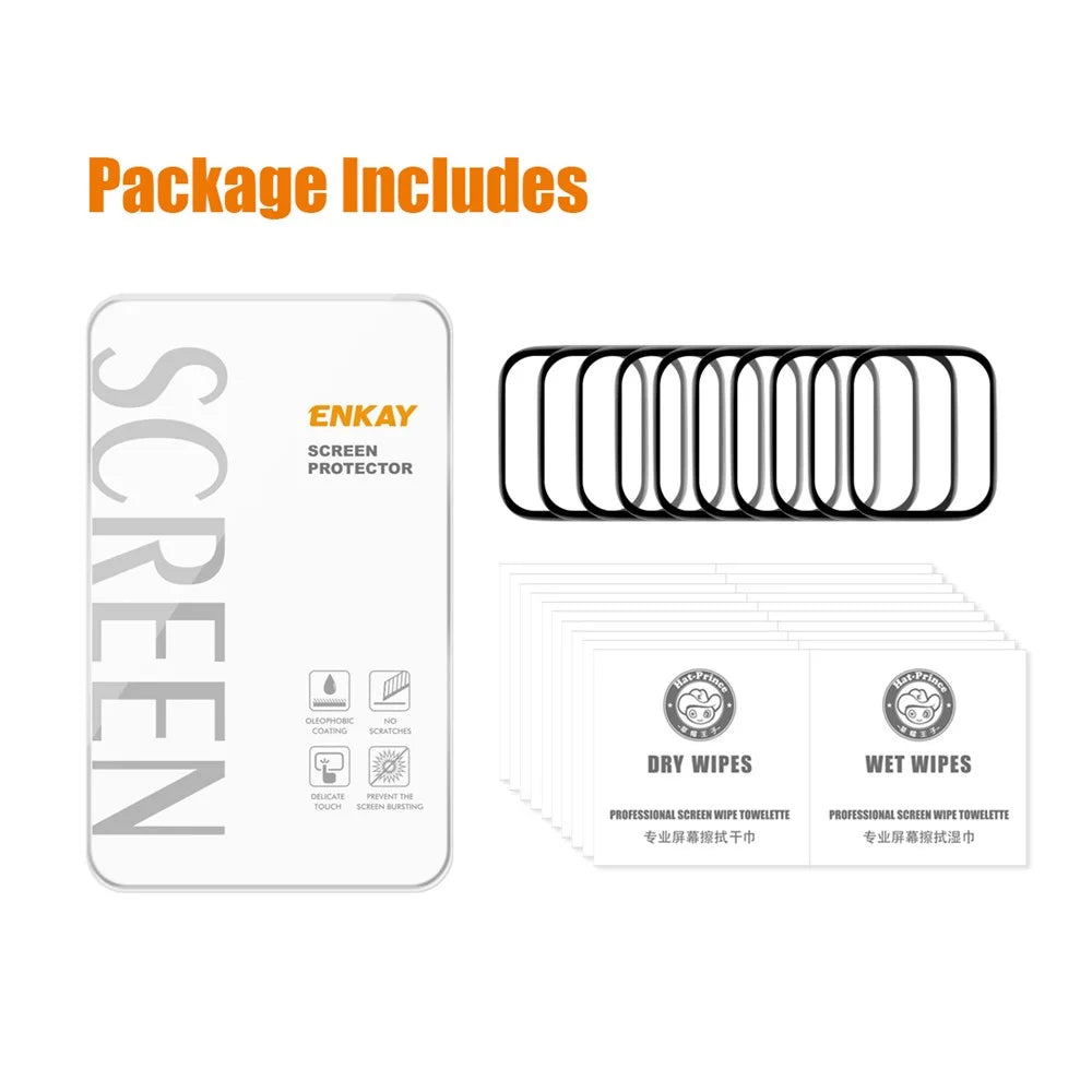 ENKAY HAT PRINCE 10Pcs For Huami Amazfit Bip 5 / Bip 5 Pro Clear Screen Protector 3D Curved Soft PC Edge + PMMA Anti-Scratch Film - 6