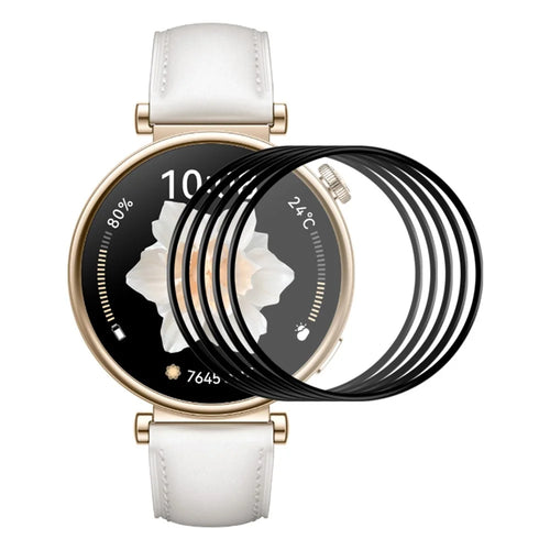 ENKAY HAT PRINCE 5Pcs For Huawei Watch GT 4 41mm HD Clear PMMA Film 3D Curved Soft PC Edge Screen Protector - 1