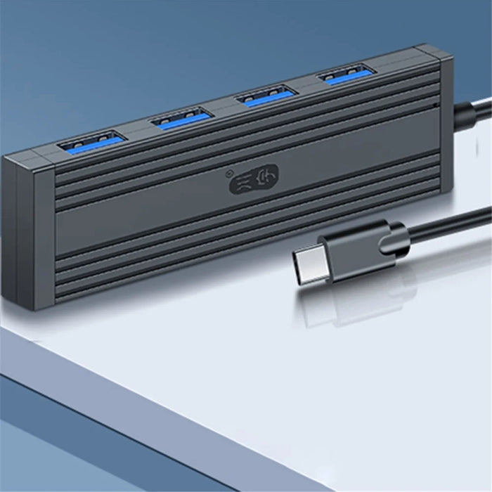 KAWAU H305C-15cm Type-C to 4xUSB Ports Extension Dock Station 5Gbps High Speed Data Transfer USB-C Hub - 6