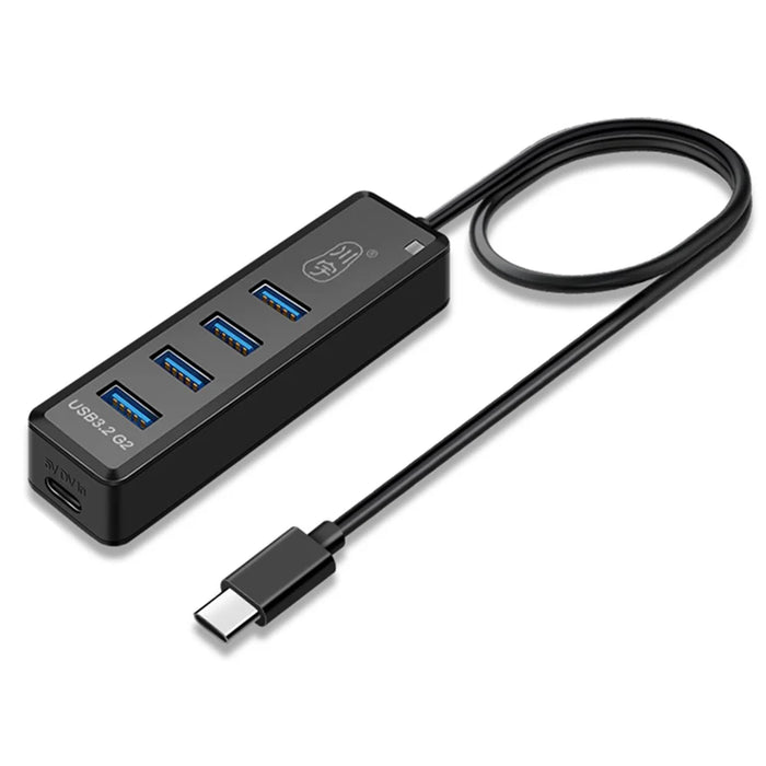 KAWAU H302pro 30cm USB-C Docking Station 10Gbps High-Speed 4 USB3.2 G2 Hub Adapter with Type-C Charging Port - 1