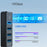 KAWAU H302pro 30cm USB-C Docking Station 10Gbps High-Speed 4 USB3.2 G2 Hub Adapter with Type-C Charging Port - 2