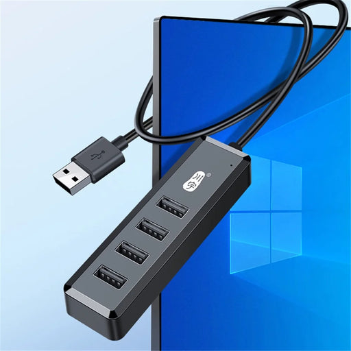 KAWAU H223 120cm Cable USB to 4xUSB 2.0 Hub Adapter Expansion Dock Station Converter for Laptop - 2