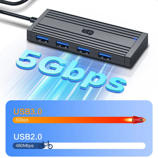 KAWAU H305-20 USB Extension Dock Station Hub to 4xUSB 3.0 Ports Supports 5Gbps High Speed Data Transfer - 2