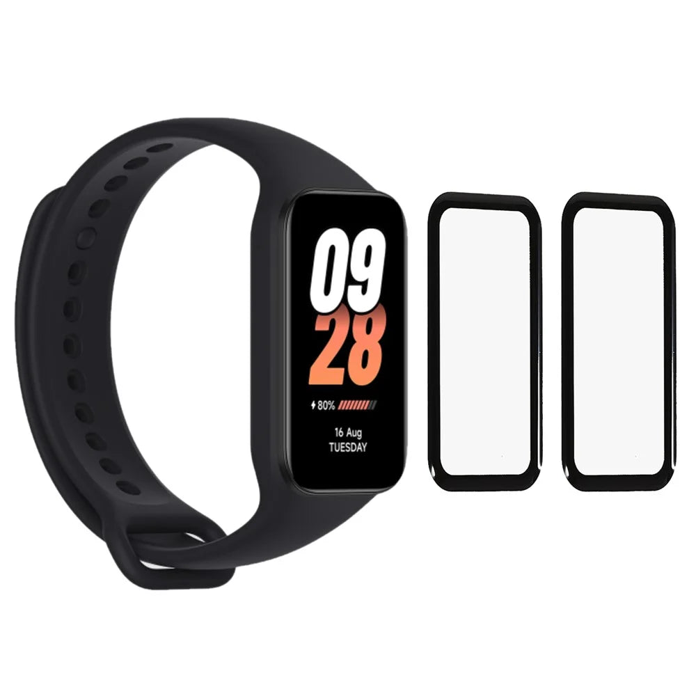 2Pcs / Pack For Xiaomi Smart Band 8 Active PMMA Screen Protector Ultra Clear Watch Screen Film - 1
