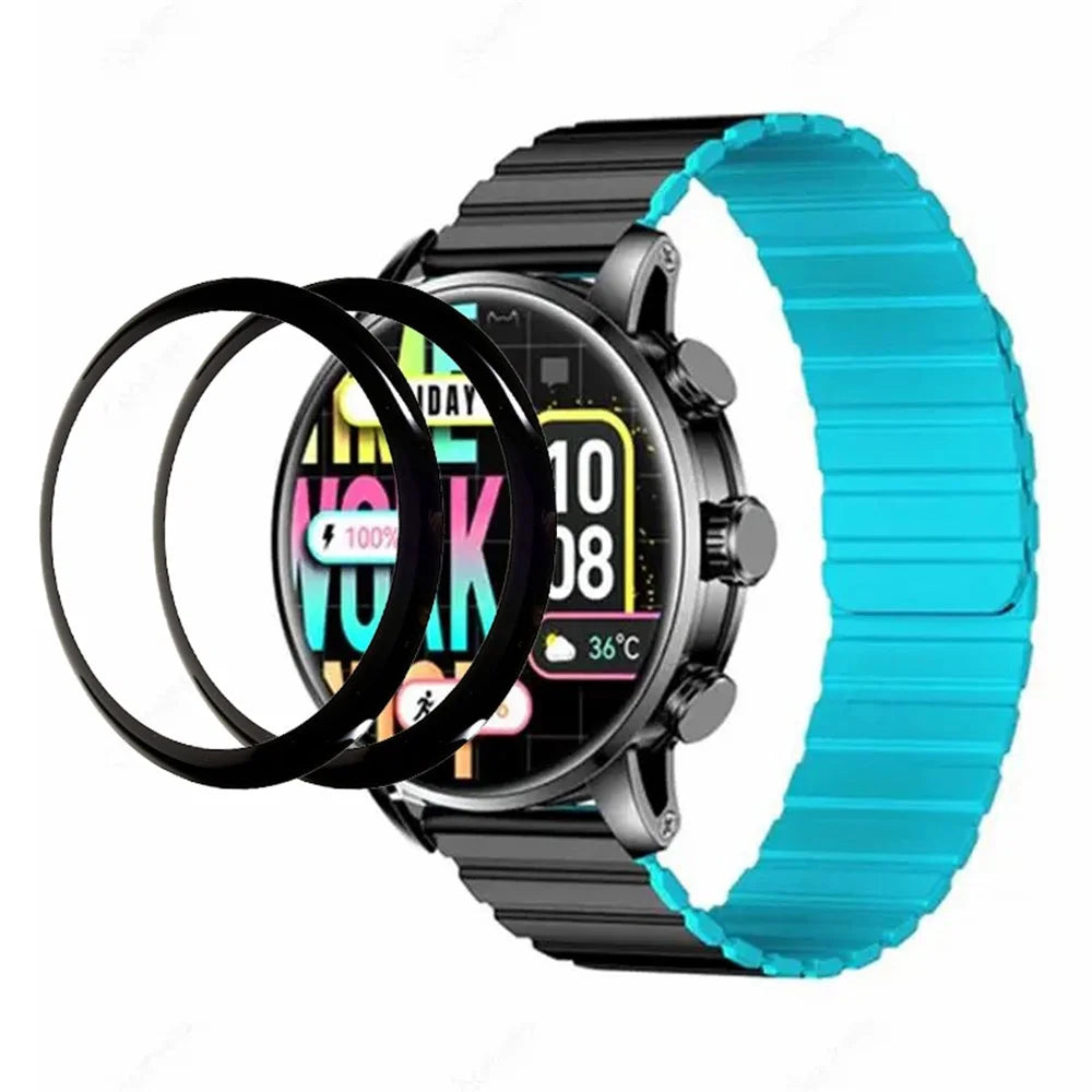 2Pcs / Pack For Kieslect Smart Calling Watch Kr2 PMMA Watch Screen Protector High-Clarity Film - 1