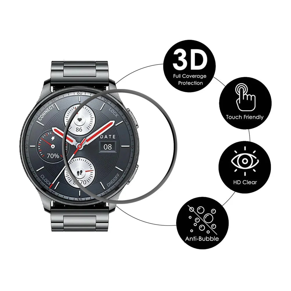 ENKAY HAT PRINCE For Huami Amazfit Pop 3R Full Coverage Screen Protector 3D Curved Soft PC Edge+PMMA Film - 2