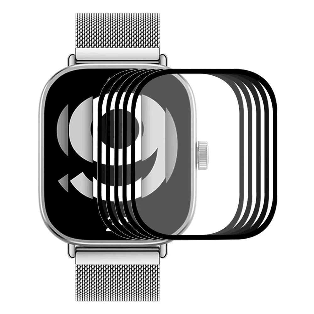 ENKAY HAT PRINCE 5Pcs For Xiaomi Redmi Watch 4 Clear Screen Protector 3D Curved PC Edge+PMMA Watch Film - 1