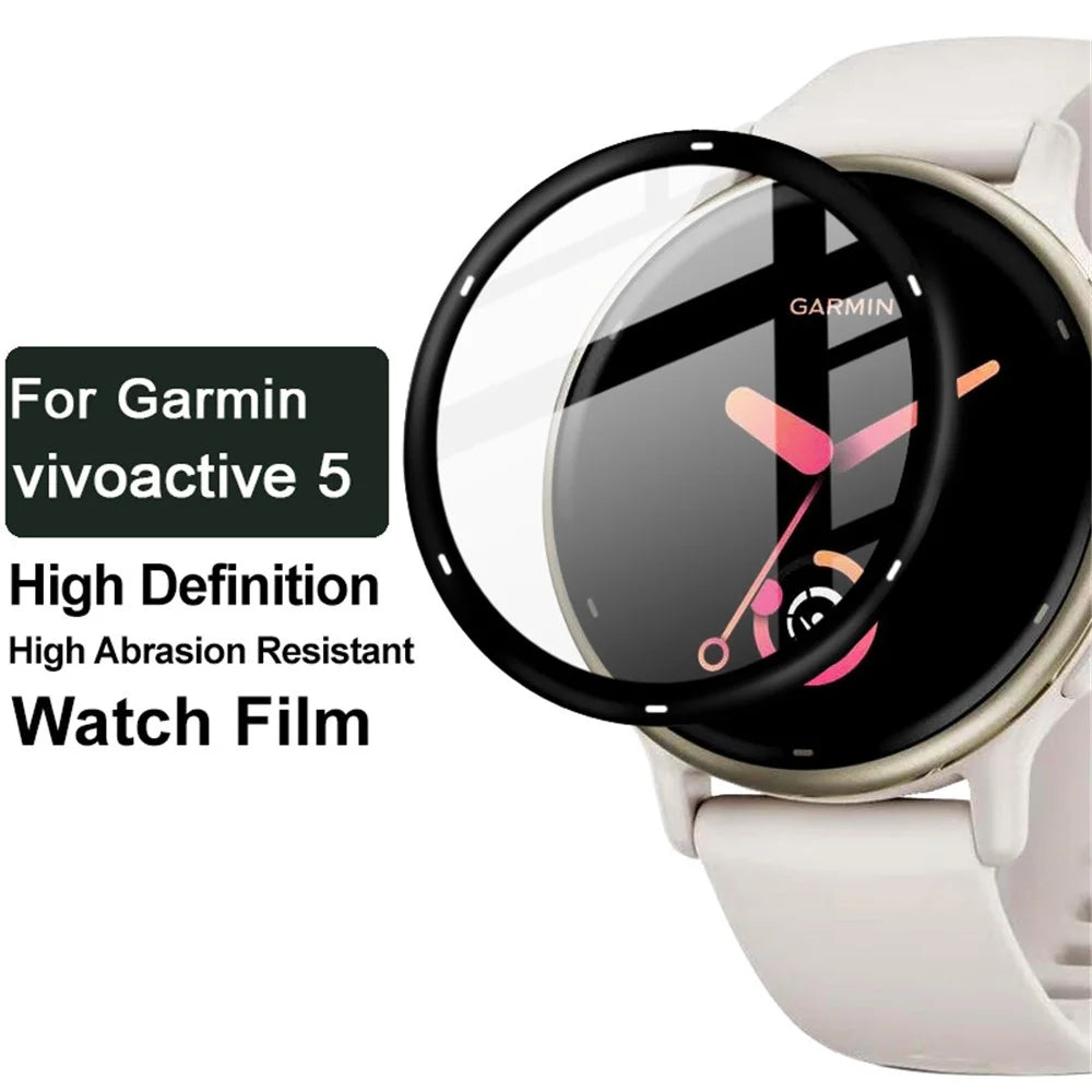 IMAK For Garmin vivoactive 5 Screen Protector Clear PMMA Watch Film Anti-Scratch Black Edge - 3