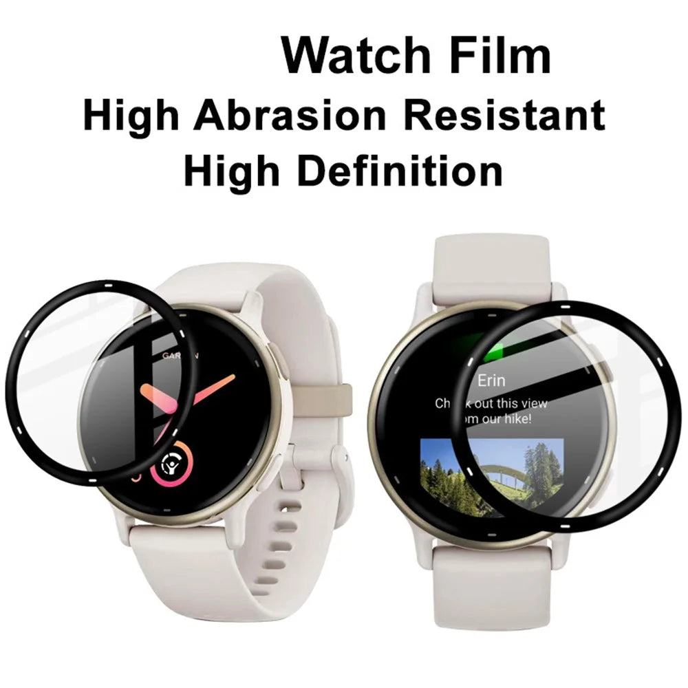 IMAK For Garmin vivoactive 5 Screen Protector Clear PMMA Watch Film Anti-Scratch Black Edge - 4