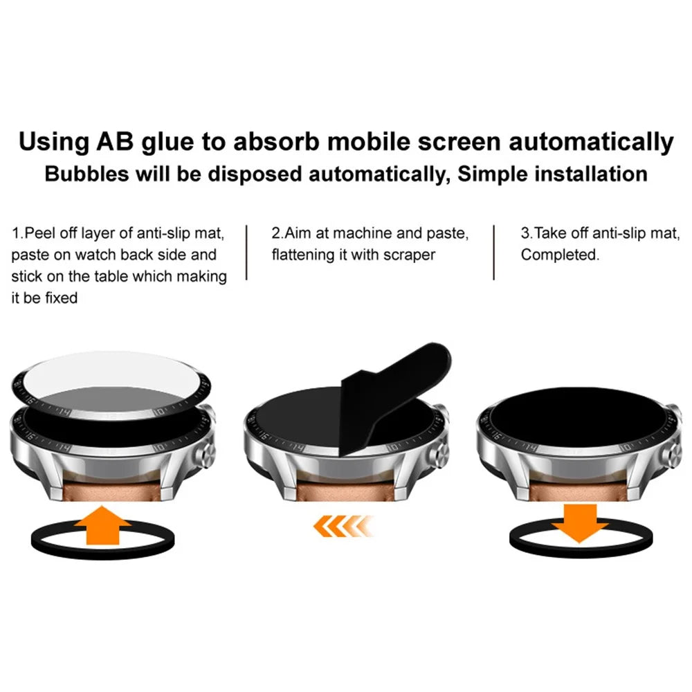 IMAK For Garmin vivoactive 5 Screen Protector Clear PMMA Watch Film Anti-Scratch Black Edge - 7