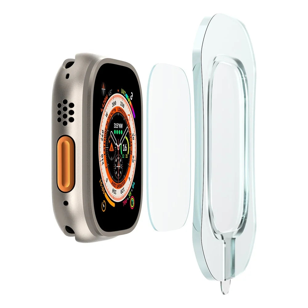 For Apple Watch Ultra 3 / Ultra 2 / Ultra 49mm Screen Protector Tempered Glass Film with Auto Alignment Tool Kit - 3