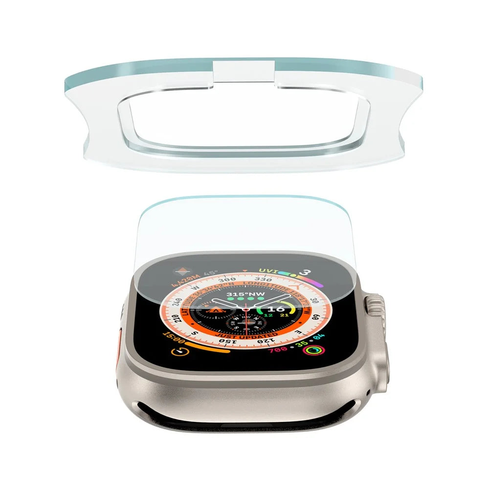 For Apple Watch Ultra 3 / Ultra 2 / Ultra 49mm Screen Protector Tempered Glass Film with Auto Alignment Tool Kit - 4