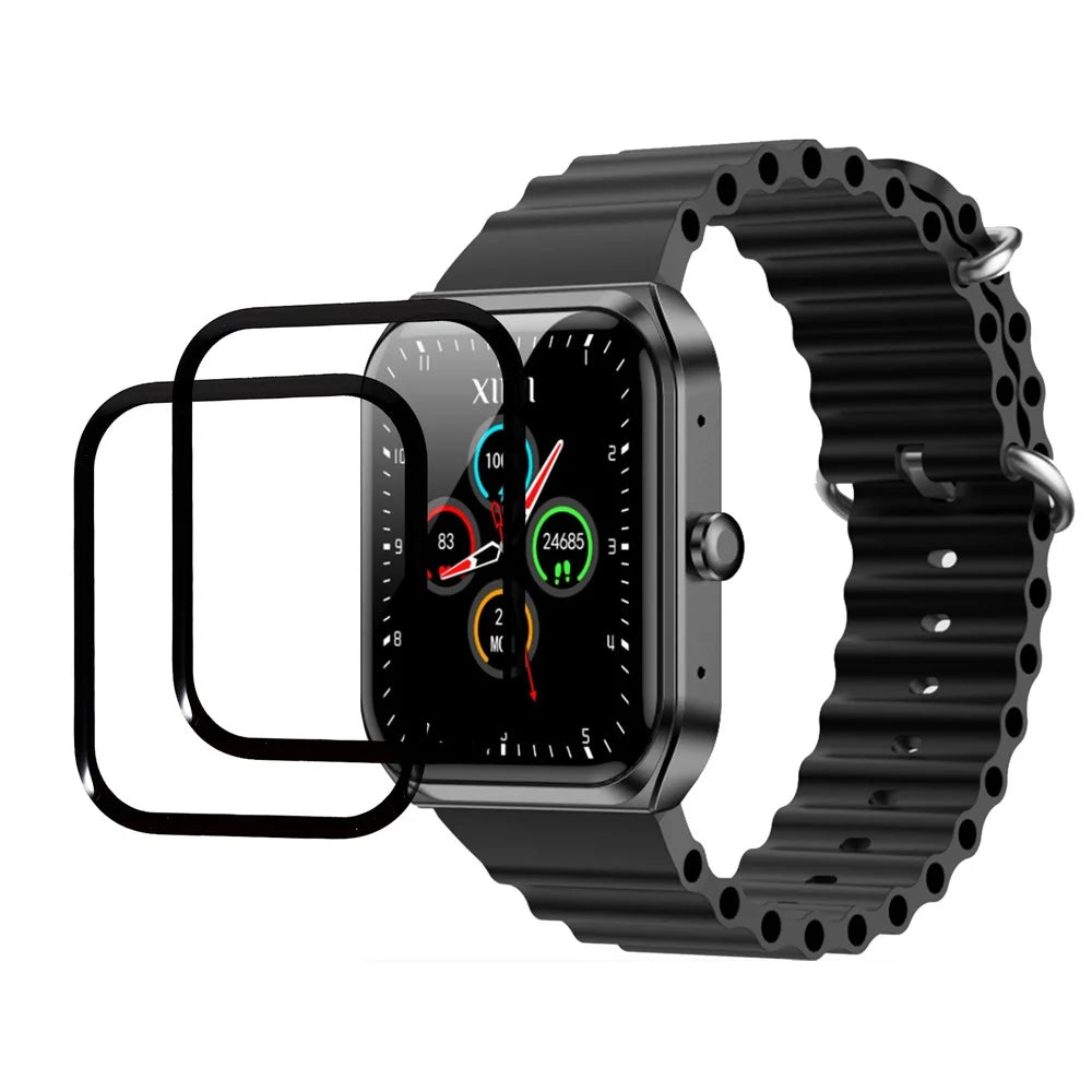 2Pcs / Pack For Xinji C1 Pros PMMA Screen Protector Bubble-Free HD Clear Watch Film (Black Edge) - 1