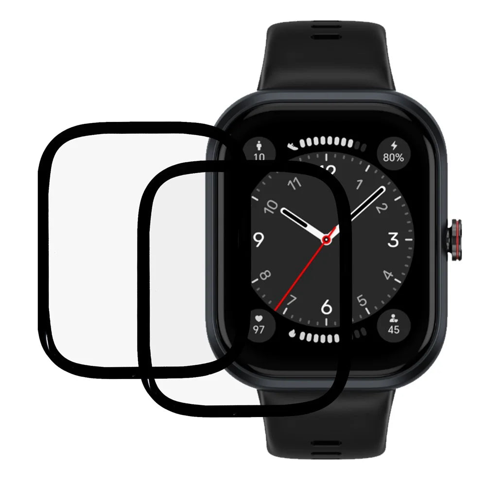 2Pcs / Pack For Honor Choice Haylou Watch Screen Protector PMMA High Definition Watch Film (Black Edge) - 1