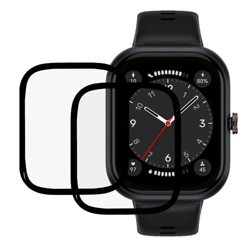 2Pcs / Pack For Honor Choice Haylou Watch Screen Protector PMMA High Definition Watch Film (Black Edge) - 1