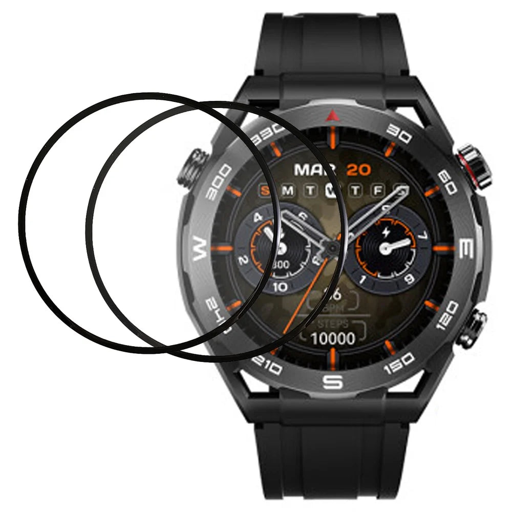 2Pcs / Pack For Haylou Watch R8 PMMA Screen Protector Transparent Watch Screen Film (Black Edge) - 1
