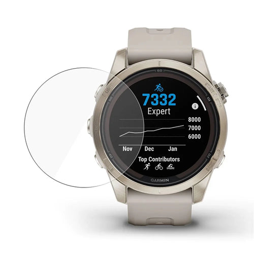 For Garmin Fenix 7S Pro 42mm Tempered Glass Screen Protector 0.3mm Anti-scratch Watch Screen Film - 1