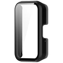 For Samsung Galaxy Fit3 (SM-R390) Case with Tempered Glass Screen Protector Full Coverage Hard PC Watch Cover - Glossy Black - 3