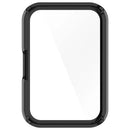 For Samsung Galaxy Fit3 (SM-R390) Case with Tempered Glass Screen Protector Full Coverage Hard PC Watch Cover - Glossy Black - 6