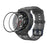 2Pcs / Pack For Huami Amazfit Active Edge Screen Protector PMMA Watch Screen Film (Black Edge) - 1