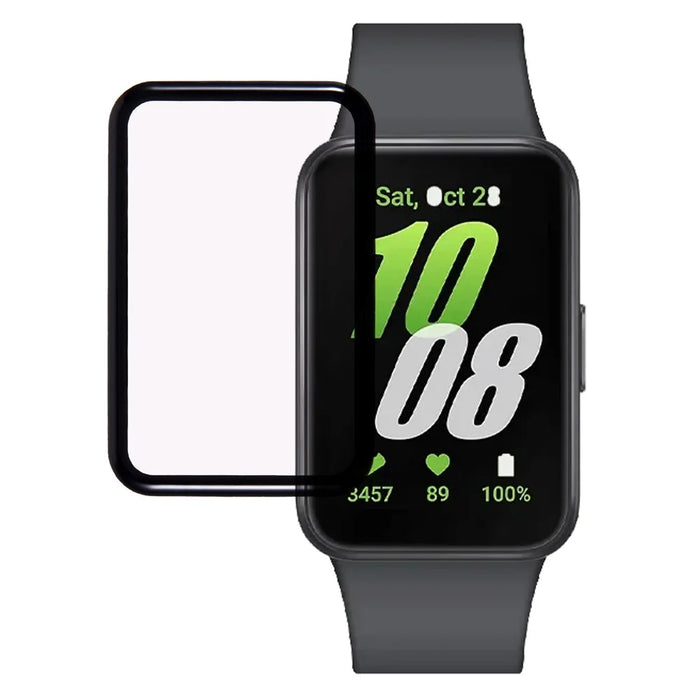 2Pcs / Pack For Samsung Galaxy Fit3 PMMA Watch Screen Protector Purple Light Screen Film (Black Edge) - 1