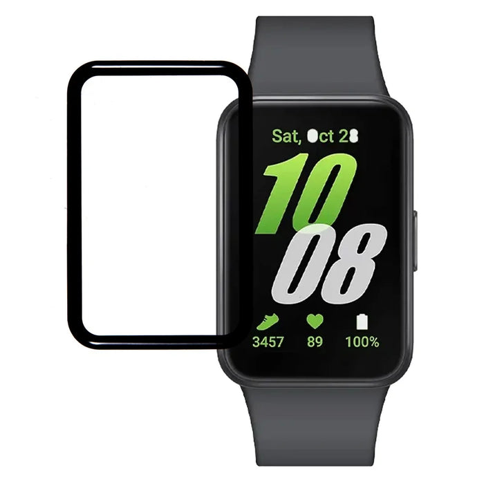 2Pcs / Pack For Samsung Galaxy Fit3 PMMA Watch Screen Protector Anti-scratch Film (Black Edge) - 1