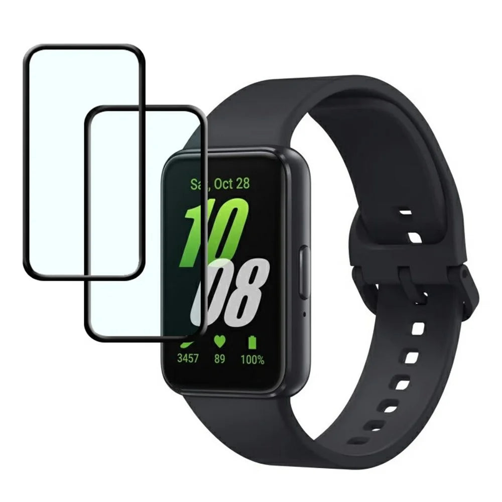 2Pcs  /  Pack For Samsung Galaxy Fit3 R390 Watch Screen Protector PMMA+PC HD Screen Film - 1