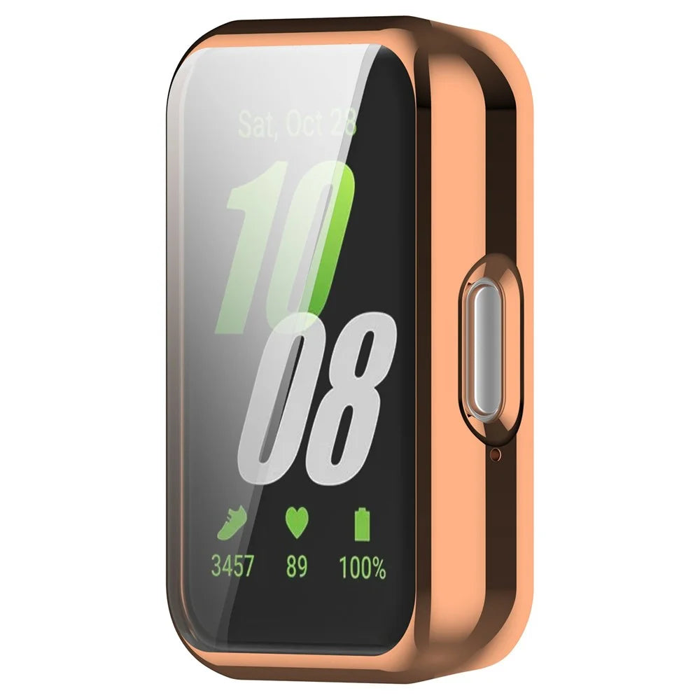 For Samsung Galaxy Fit3 Soft TPU Protective Cover All-inclusive Electroplating Watch Case - Rose Gold - 5