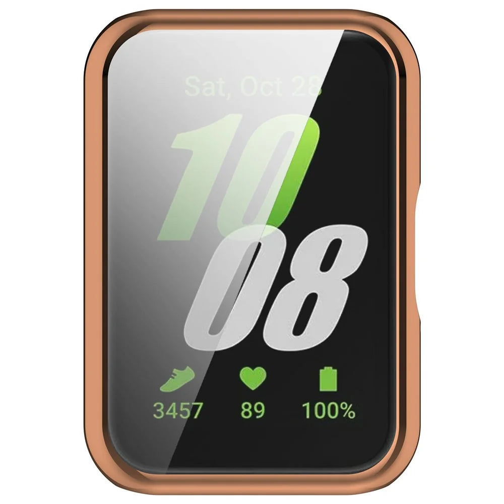 For Samsung Galaxy Fit3 Soft TPU Protective Cover All-inclusive Electroplating Watch Case - Rose Gold - 6