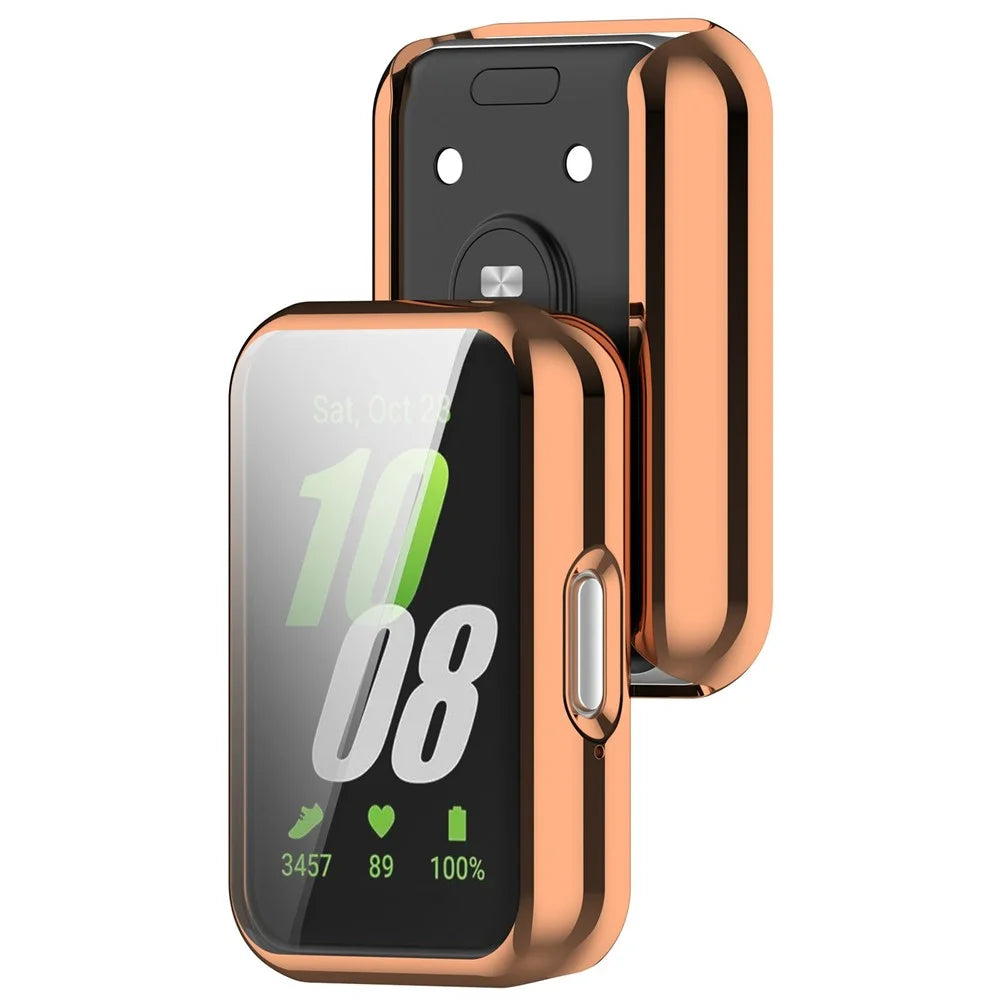 For Samsung Galaxy Fit3 Soft TPU Protective Cover All-inclusive Electroplating Watch Case - Rose Gold - 7