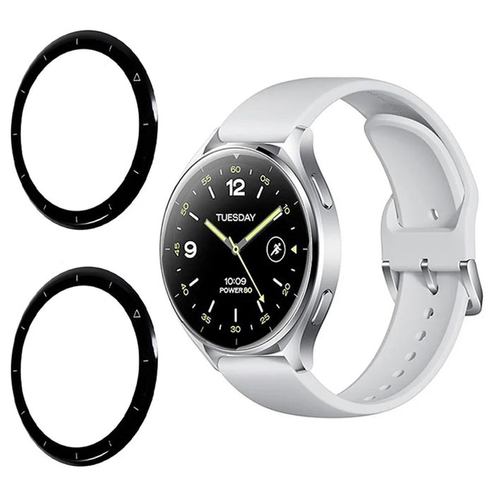 2Pcs  /  Pack For Xiaomi Watch 2 Watch Screen Protector PMMA HD Clear Film (Black Edge) - 1