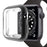 For Apple Watch SE3 / SE2 / SE1 /  6 / 5 / 4 40mm Case Cover Electroplated Soft TPU Case with Screen Protector - Black - 1