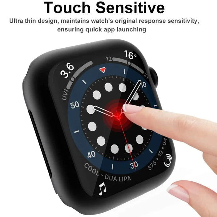 For Apple Watch SE3 / SE2 / SE1 /  6 / 5 / 4 40mm Case Cover Electroplated Soft TPU Case with Screen Protector - Black - 3