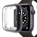 For Apple Watch Series 3 / 2 / 1 38mm Case Electroplating TPU Watch Cover with Screen Protector - Black - 1