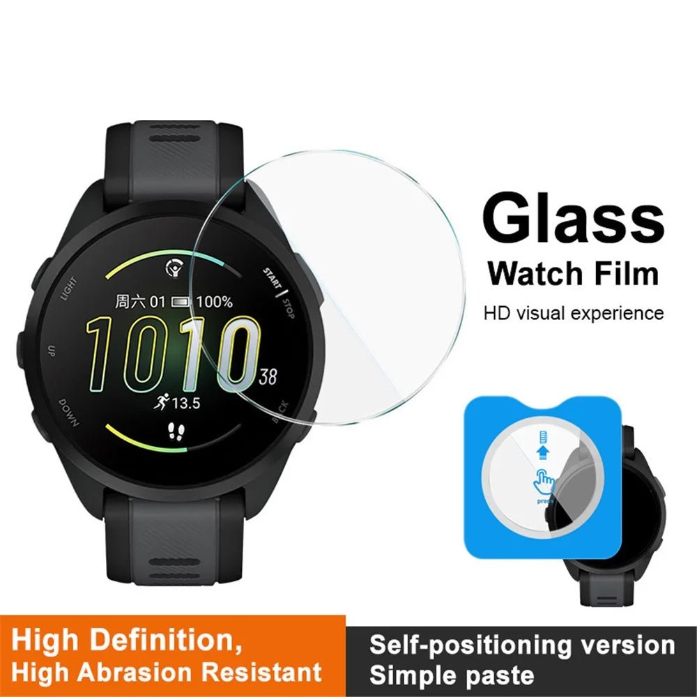IMAK For Garmin Forerunner 165 Screen Protector High Transparency Tempered Glass Film with Alignment Kit - 3