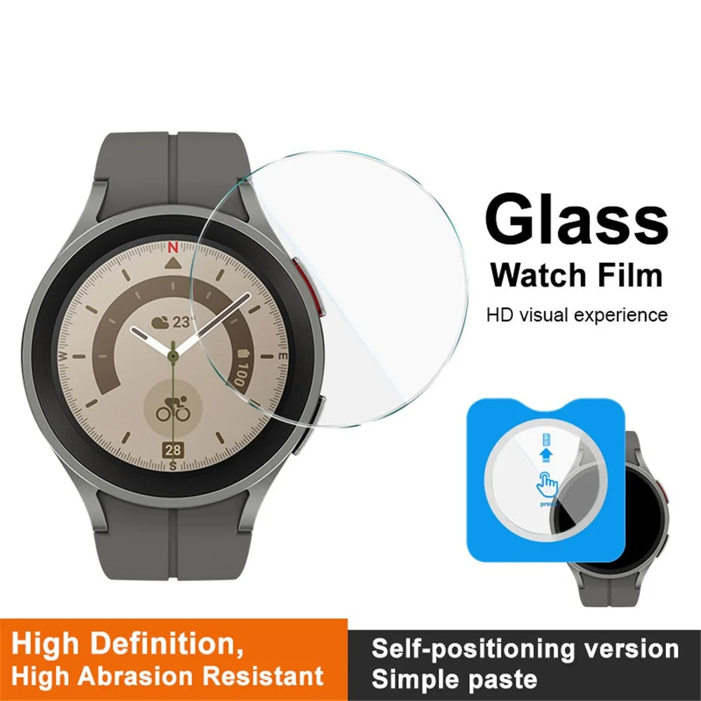 IMAK For Samsung Galaxy Watch 5 Pro 45mm Screen Protector with Easy Alignment Tool Tempered Glass Film - 3