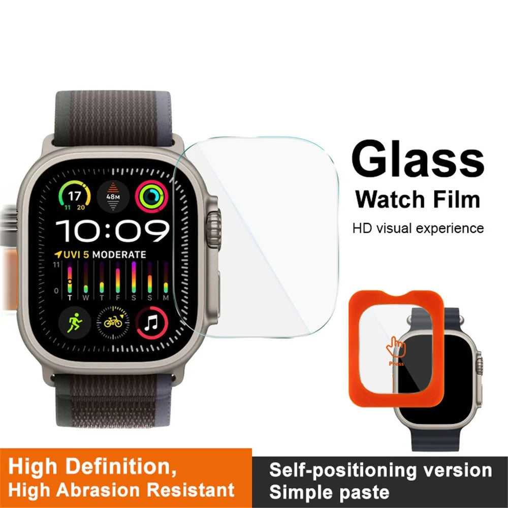 IMAK For Apple Watch Ultra 3 / Ultra 2 / Ultra 49mm Screen Protector with Alignment Tool Tempered Glass Film - 3