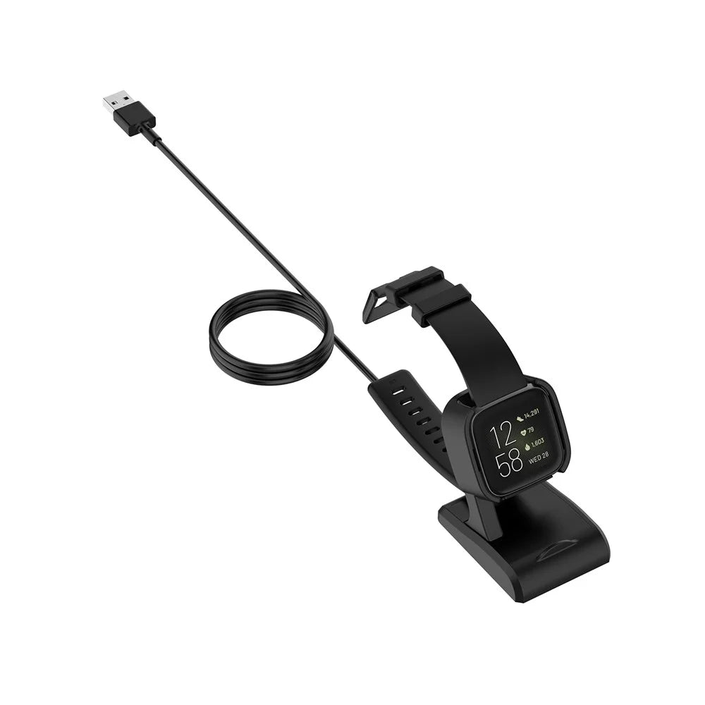 2-in-1 Charging Stand Dock Station Phone Mount Bracket for Fitbit Versa 2 - 7