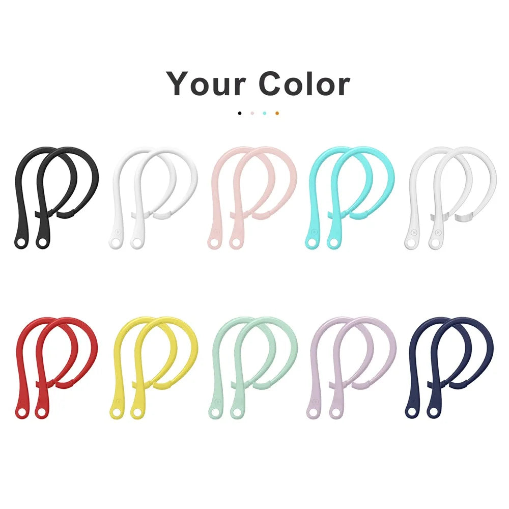 1 Pair Earphone Anti-lost TPU Rope Strap for Apple AirPods - Black - 2