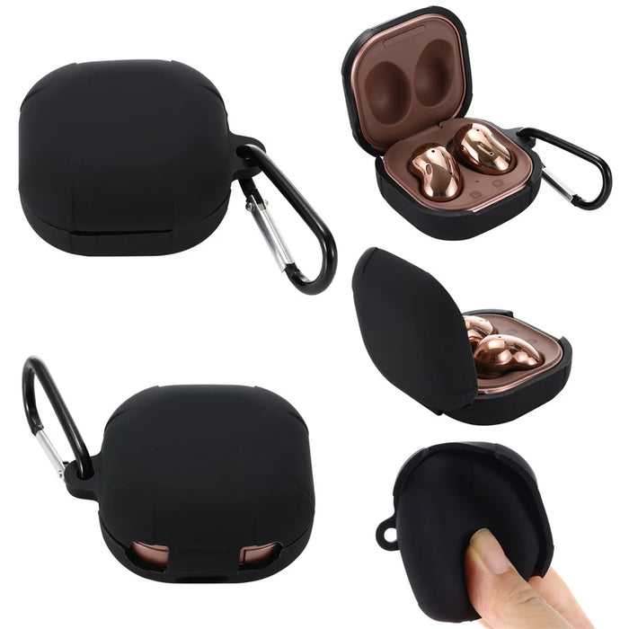 Silicone Protector Earphones Case for Samsung Buds Live / Buds 2 / Buds Pro / Buds Pro 2 - Black - 1